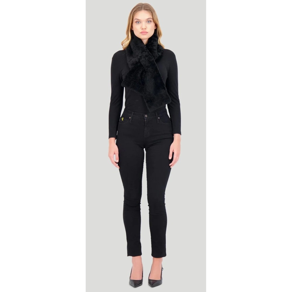 New Gorski SILKY SELECT SHEARLING LAMB PULL-THROUGH SCARF.  $595